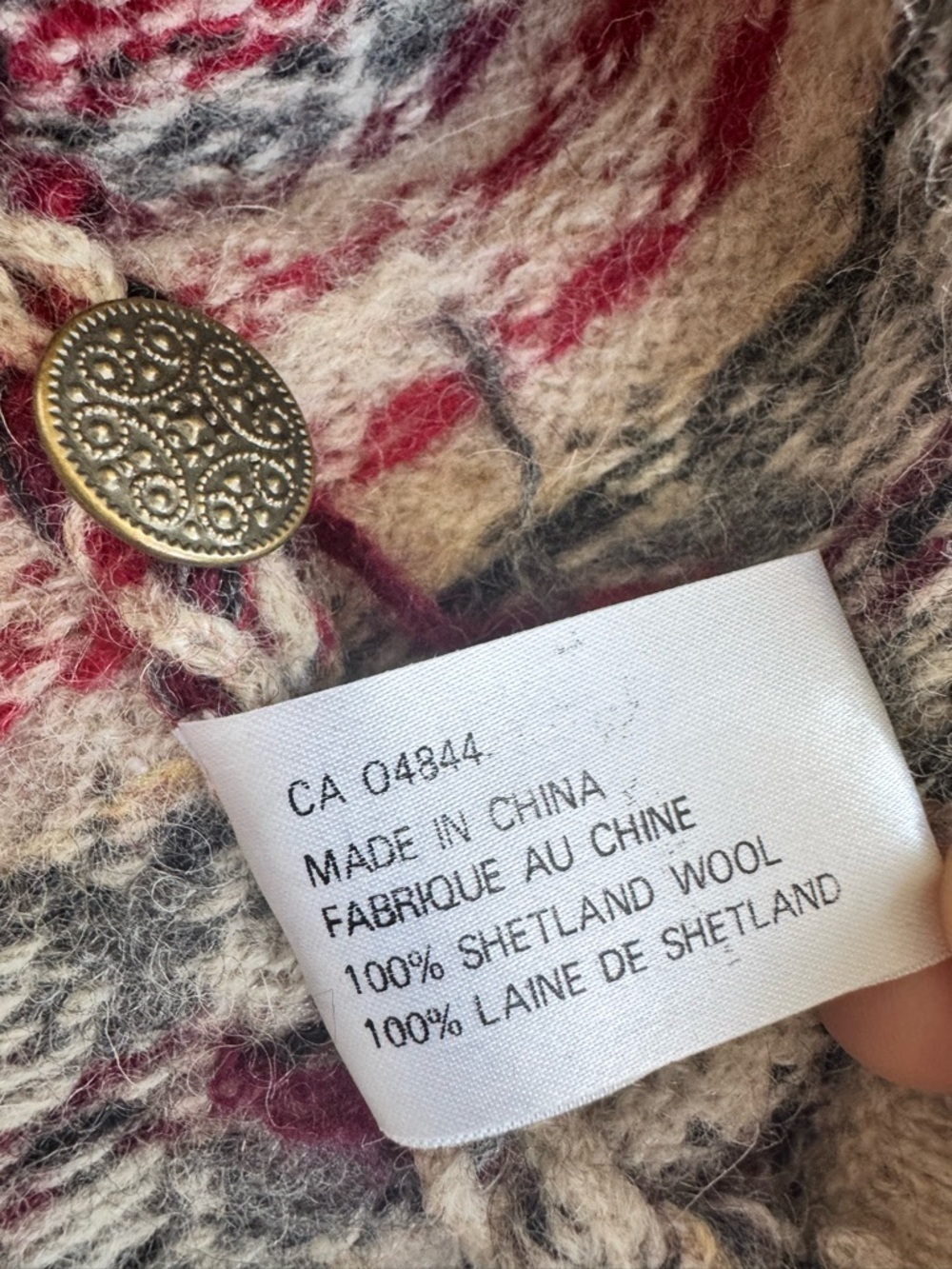 Vintage Blueberry Hill Shetland Wool Cardigan - Picture 6 of 8